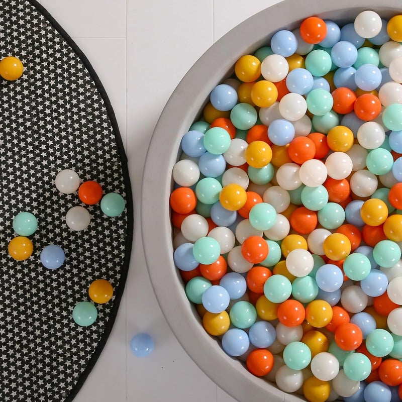 Gogoso Cream Ball Pit Balls 100 Balls, 2.2 Inch Ball Pool Balls for Baby Fun Toys, Different Shaped for Toddler Ball Pit, Boys Girl Kids Birthday, Tent,Slides - Image 1